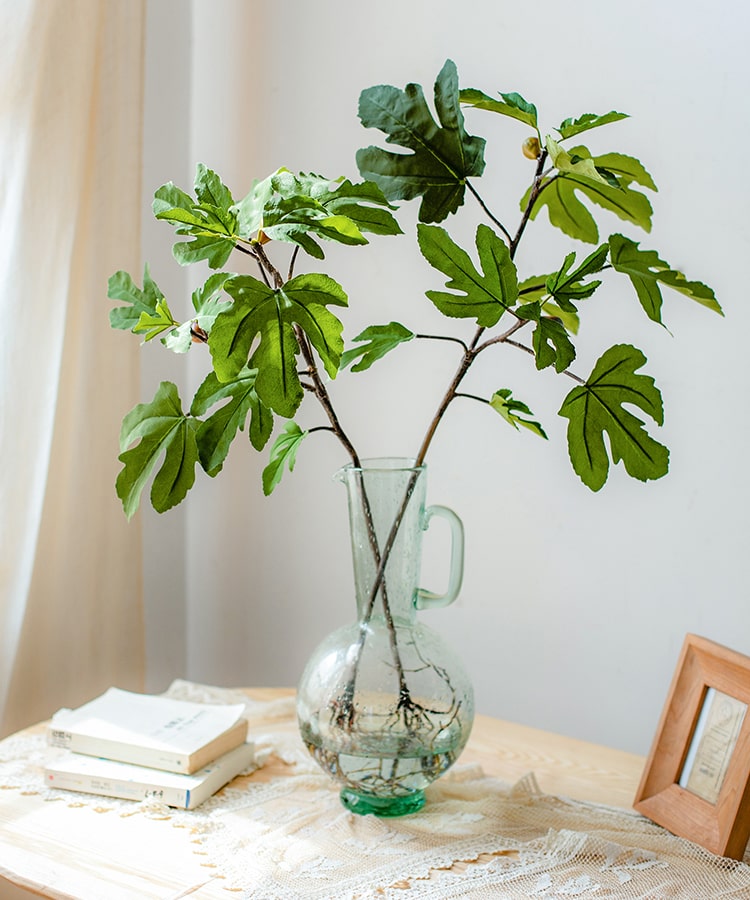 Artificial Faux Fig Leaf Stem From Rustic Reach