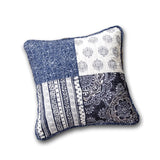 DaDa Bedding Set of 2-Pieces Bohemian Denim Blue Elegance Throw Pillow Covers - 18” x 18" (JHW660) from DaDalogy Bedding Collection