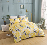 Tache Microfiber Watercolor Tropical Floral Yellow Blue Duvet Cover (JHW-841) from Tache Home Fashion