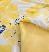 Tache Microfiber Watercolor Tropical Floral Yellow Blue Duvet Cover (JHW-841) from Tache Home Fashion