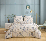 Tache Poplin Cotton Elegant Leaf Vine Cream Beige Duvet Cover (JHW-842) from Tache Home Fashion