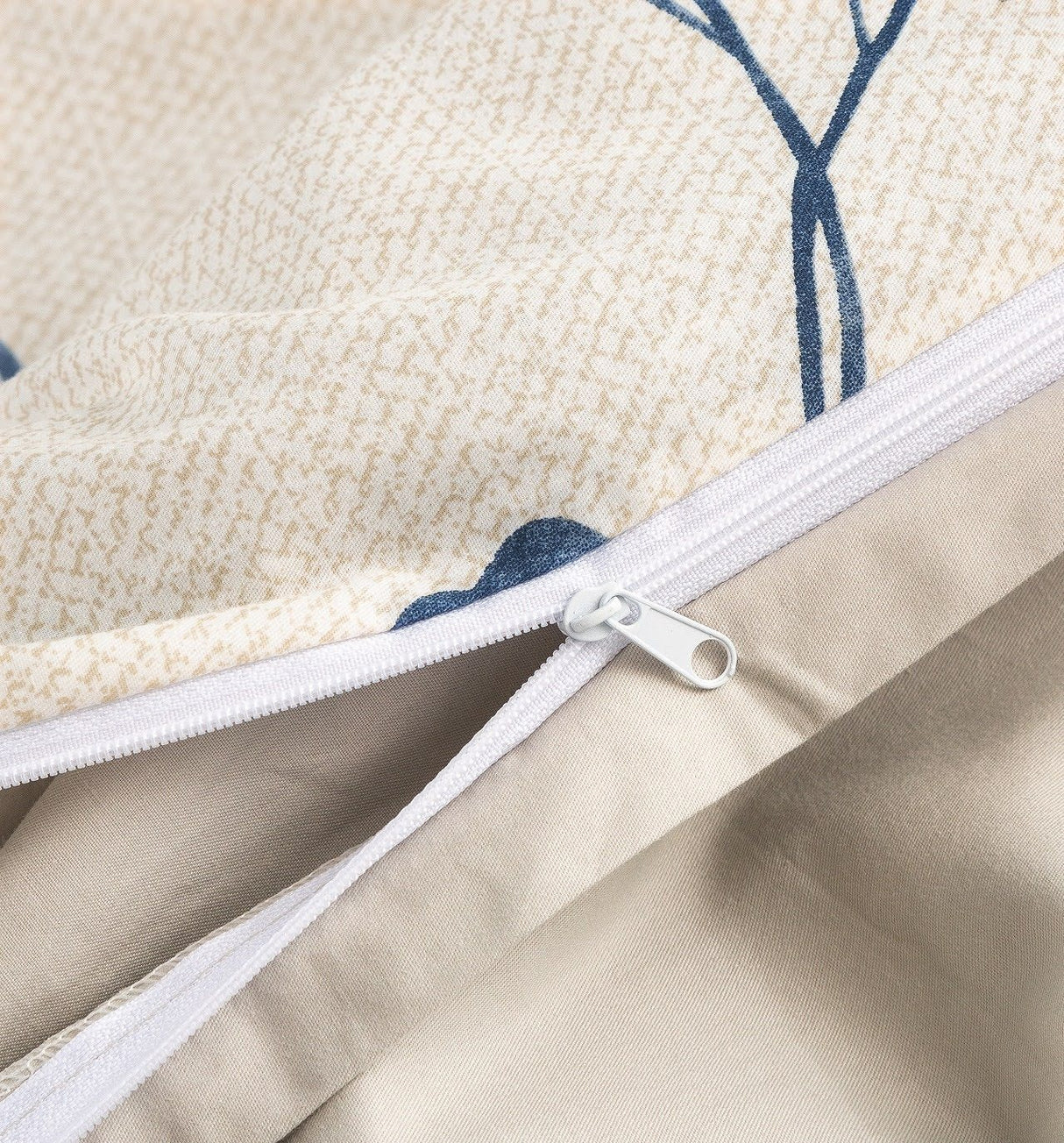 Tache Poplin Cotton Elegant Leaf Vine Cream Beige Duvet Cover (JHW-842) from Tache Home Fashion
