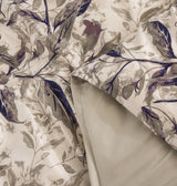 Tache Microfiber Abstract Wispy Leaf Taupe Grey Duvet Cover (JHW-843) from Tache Home Fashion
