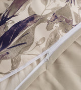 Tache Microfiber Abstract Wispy Leaf Taupe Grey Duvet Cover (JHW-843) from Tache Home Fashion