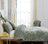 Tache Velvet Dreams Light Green Plush Diamond Tufted Cushion Covers / Euro Sham (JHW-853G) from Tache Home Fashion