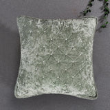 Tache Velvet Dreams Light Green Plush Diamond Tufted Cushion Covers / Euro Sham (JHW-853G) from Tache Home Fashion