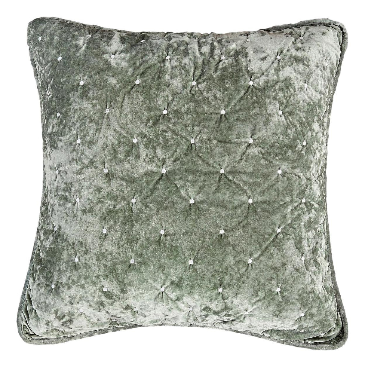 Tache Velvet Dreams Light Green Plush Diamond Tufted Cushion Covers / Euro Sham (JHW-853G) from Tache Home Fashion