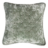 Tache Velvet Dreams Light Green Plush Diamond Tufted Cushion Covers / Euro Sham (JHW-853G) from Tache Home Fashion