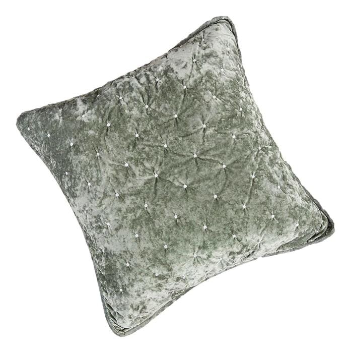 Tache Velvet Dreams Light Green Plush Diamond Tufted Cushion Covers / Euro Sham (JHW-853G) from Tache Home Fashion