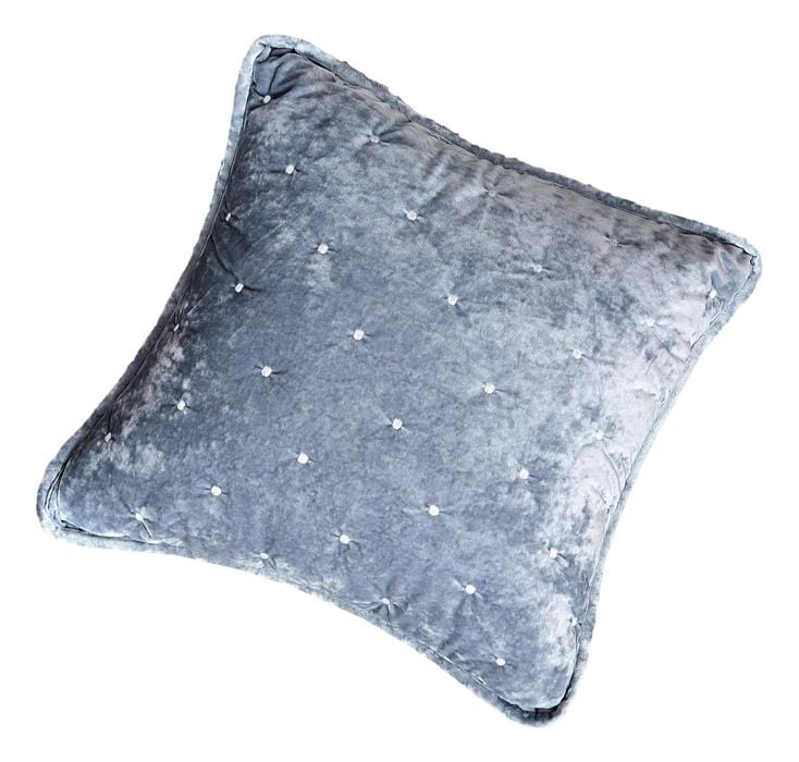 Tache Velvet Dreams Light Blue Plush Diamond Tufted Cushion Covers / Euro Sham (JHW-853LB)