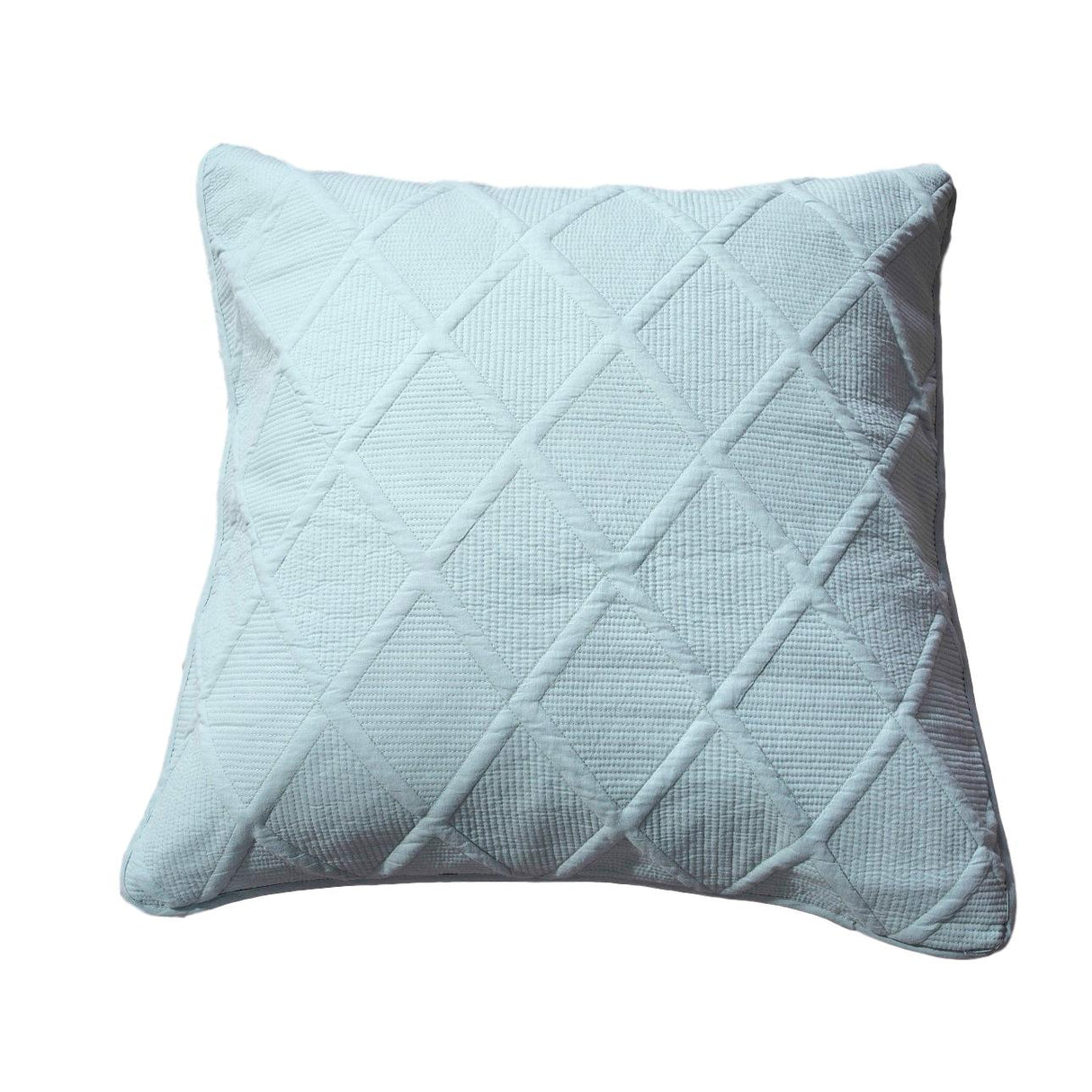 Tache Cotton Seafoam Blue Soothing Pastel Diamond Cushion Covers from Tache Home Fashion