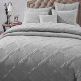 Tache Cotton Light Grey Silver Soothing Pastel Cushion Covers / Euro Sham (JHW-862)