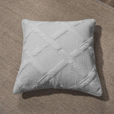 Tache Cotton Light Grey Silver Soothing Pastel Cushion Covers / Euro Sham (JHW-862)