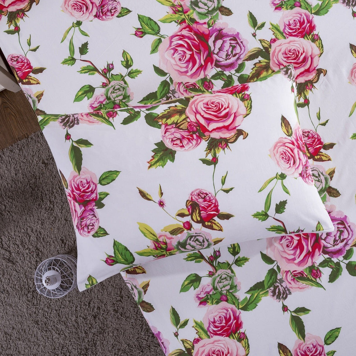 DaDa Bedding Bed in a Bag Bundle Set - Romantic Roses Lovely Blooming Floral Bedding Set (JHW-879) from DaDalogy Bedding Collection