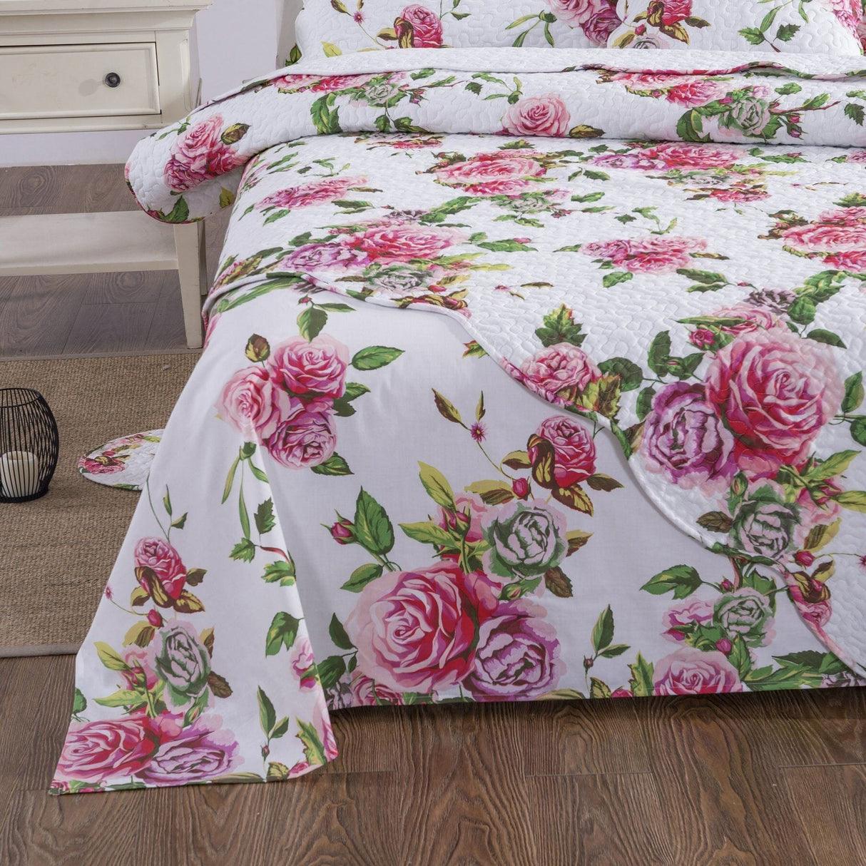 DaDa Bedding Bed in a Bag Bundle Set - Romantic Roses Lovely Blooming Floral Bedding Set (JHW-879) from DaDalogy Bedding Collection