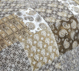 DaDalogy Bedding Bed in a Bag Bundle Set - Bohemian Paisley Dreams Floral Olive Brown Patchwork Bedspread Set (JHW885) from DaDalogy Bedding Collection