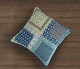 Tache Cotton Patchwork Teal Blue Green Paisley Bohemian Ocean Euro Sham (JHW-888)