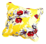 DaDa Bedding Set of 2 Sunshine Yellow Hummingbirds Floral Scalloped Throw Pillow Covers, 18" (JHW925) from DaDalogy Bedding Collection