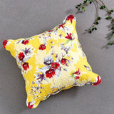 DaDa Bedding Sunshine Yellow Hummingbirds Floral Scalloped Euro Pillow Sham Cover, 26" x 26" (JHW925) from DaDalogy Bedding Collection