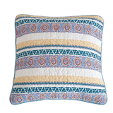 Tache Cotton Patchwork Blue Yellow Old World Hummingbirds Garden Euro Sham (JHW-936) from Tache Home Fashion