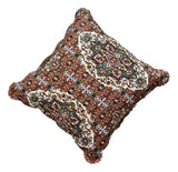 DaDa Bedding Rustic Earthy Cross Motif Folk Style Scalloped Euro Pillow Sham Cover, 26" x 26" (JHW944) from DaDalogy Bedding Collection