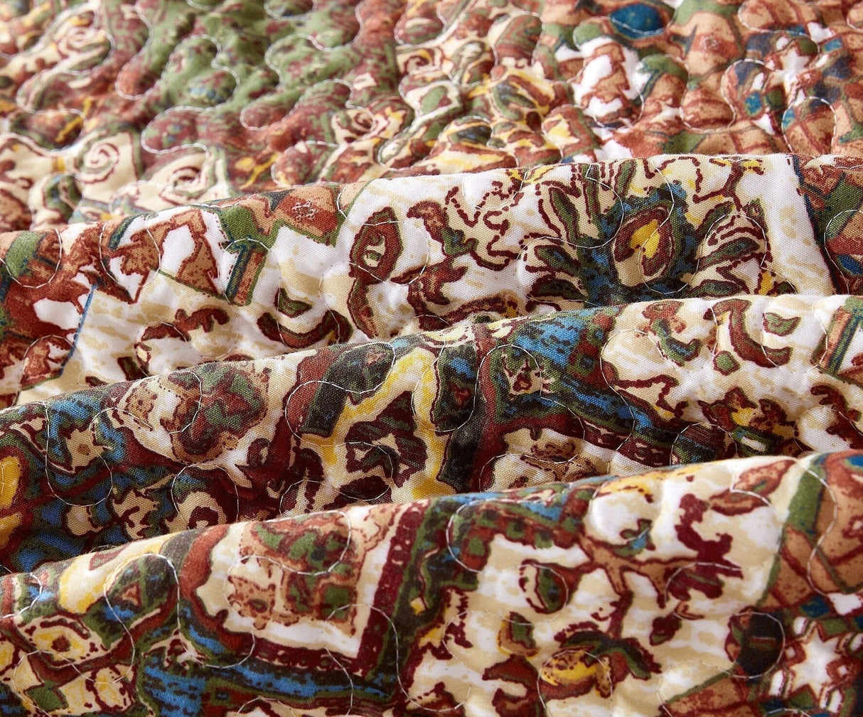 DaDa Bedding Rustic Earthy Cross Motif Folk Ogee Moroccan Scalloped Quilted Bedspread Set (JHW-944) from DaDalogy Bedding Collection