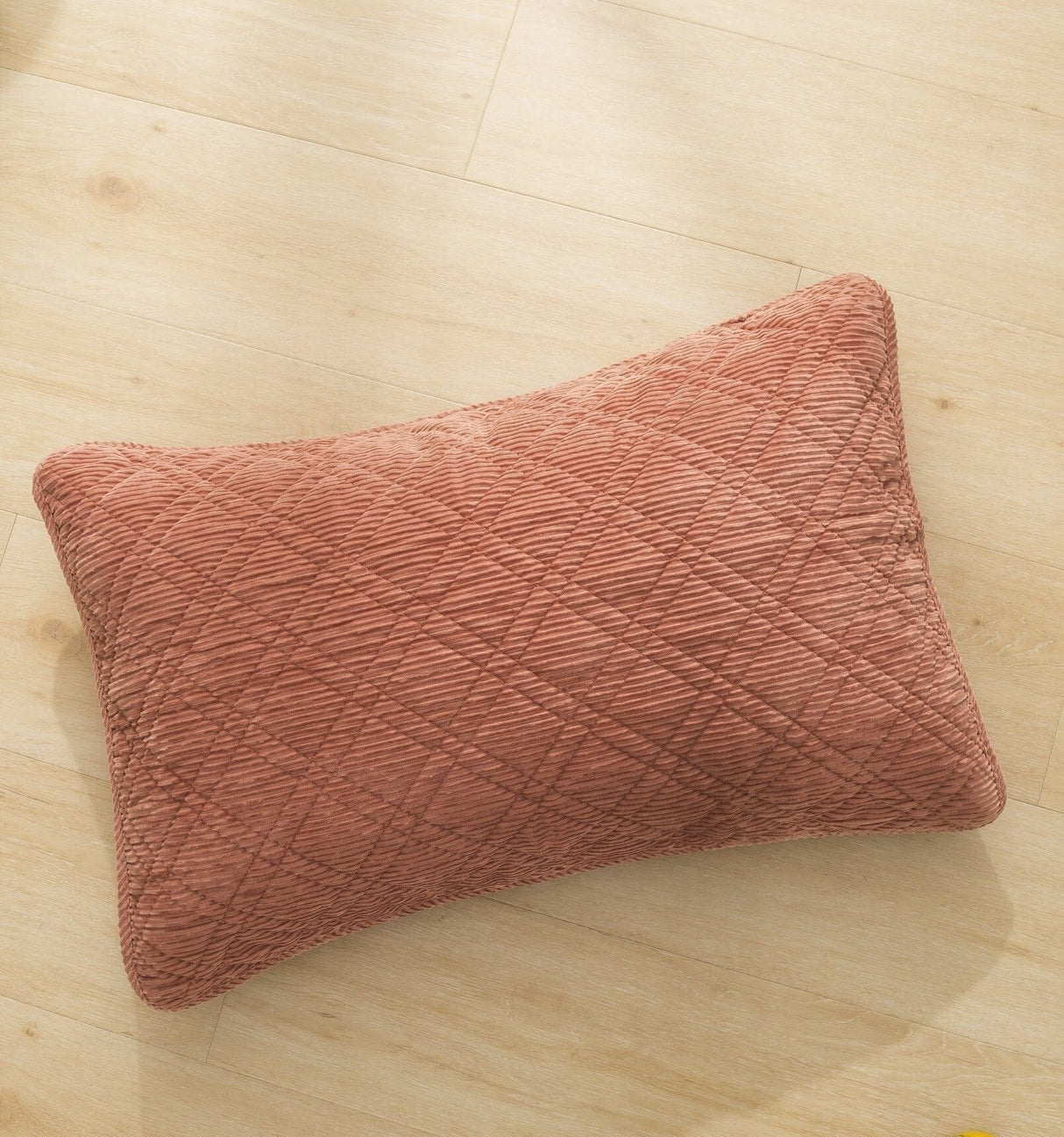 DaDalogy Bedding Terracotta Coral Brick Orange Soft Velour Corduroy Bedspread Set (JHW952) from DaDalogy Bedding Collection