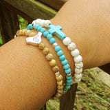 Set of Three Beaded Bracelets with Charm from Upavim Crafts