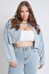 Women's Plus Cropped Denim Jacket Jacket From YMI JEANS