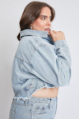 Women's Plus Cropped Denim Jacket Jacket From YMI JEANS