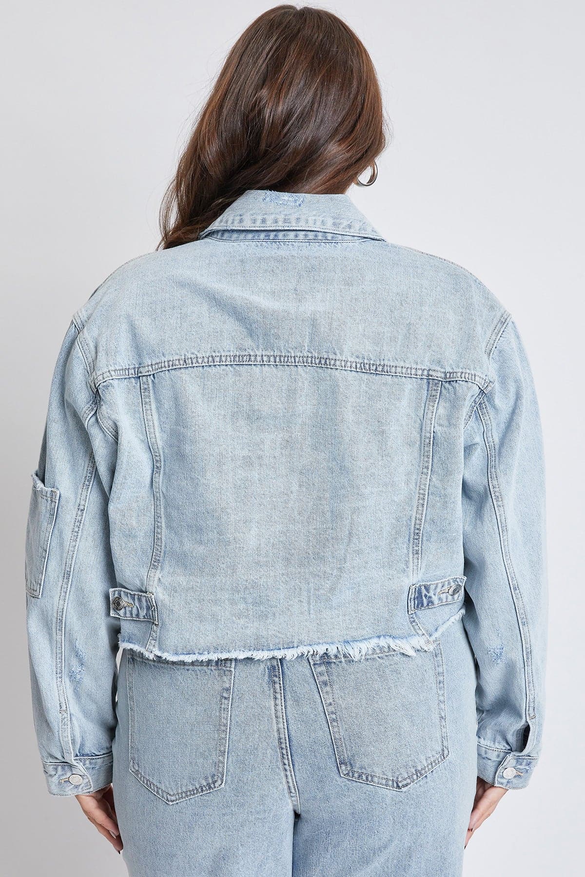 Women's Plus Cropped Denim Jacket Jacket From YMI JEANS