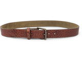 Handmade Leather Belt | American Shrunken Bison | Cognac from Jack Foster