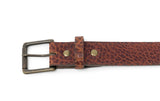 Handmade Leather Belt | American Shrunken Bison | Cognac from Jack Foster