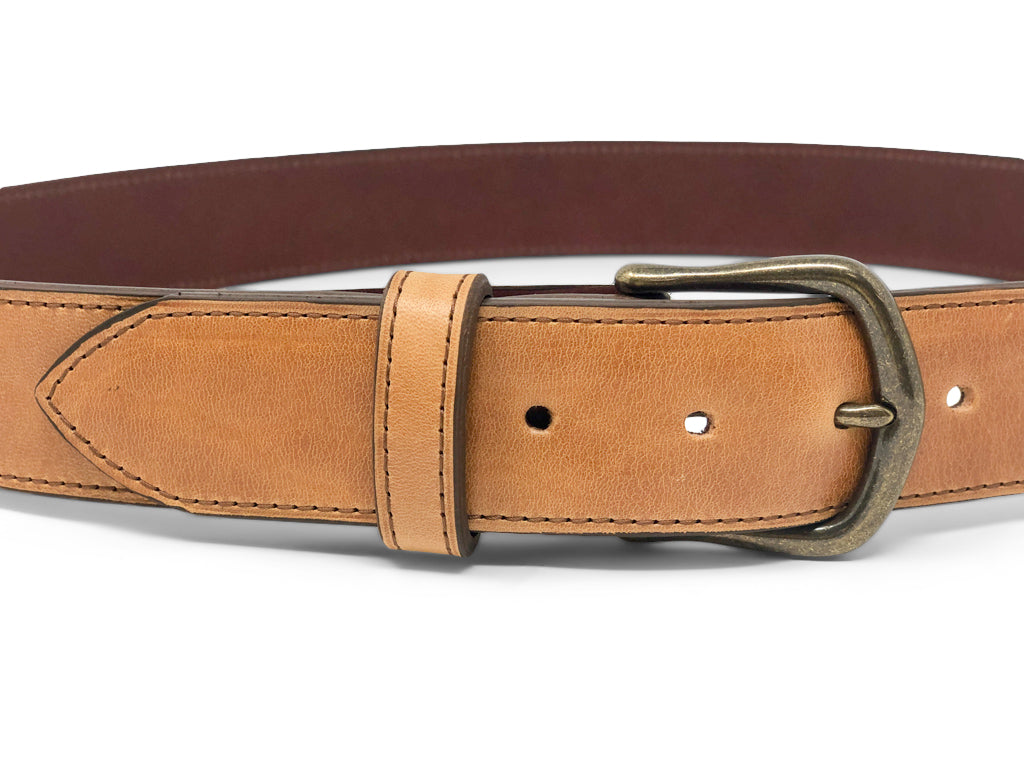 Handmade Leather Belt | Horween Horserump | Natural from Jack Foster