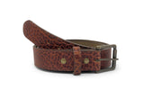 Handmade Leather Belt | American Shrunken Bison | Cognac from Jack Foster