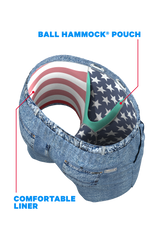 The Jacksonville Jort | Denim USA Ball Hammock® Pouch 8" Swim Trunks from Shinesty