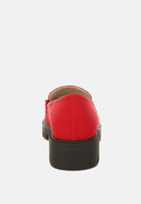 Jacop Micro Suede Metal Chain Link Loafers from London Rag International