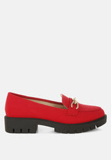 Jacop Micro Suede Metal Chain Link Loafers from London Rag International