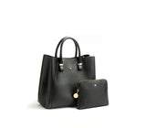 Jane - Black Vegan Leather Satchel from Gunas New York