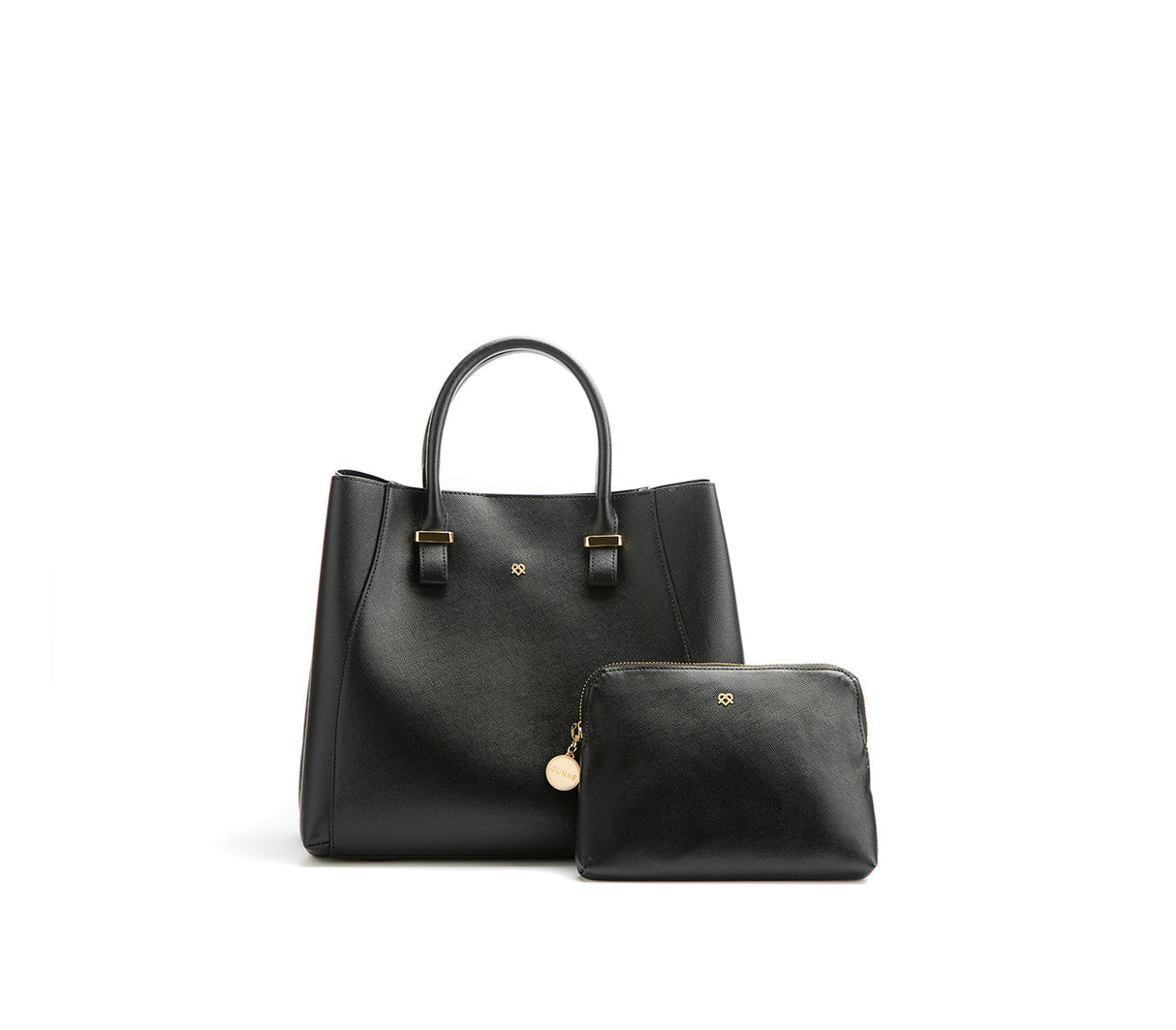 Jane - Black Vegan Leather Satchel from Gunas New York