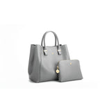 Jane - Grey Vegan Leather Satchel from Gunas New York