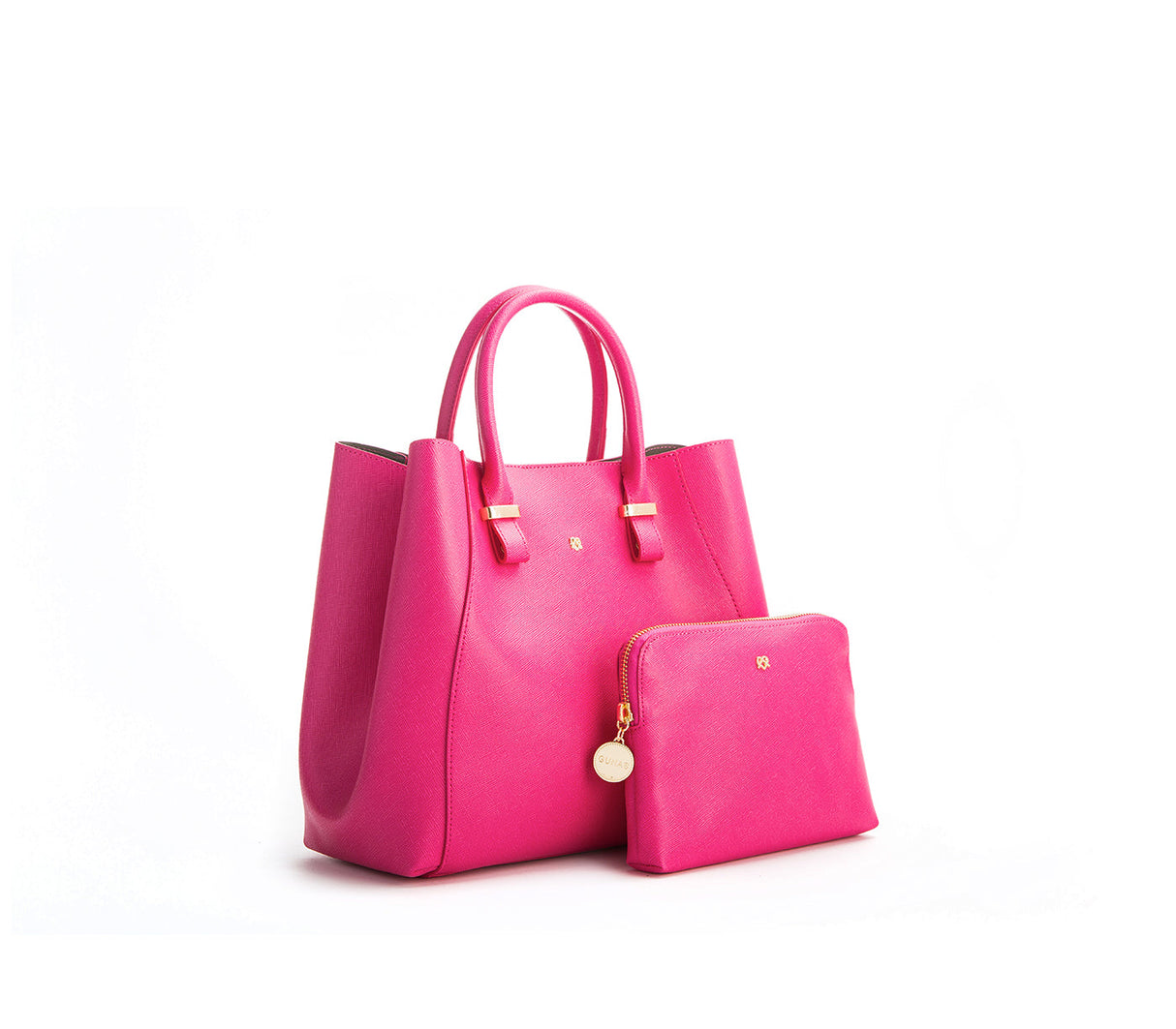 Jane - Hot Pink Vegan Leather Satchel from Gunas New York