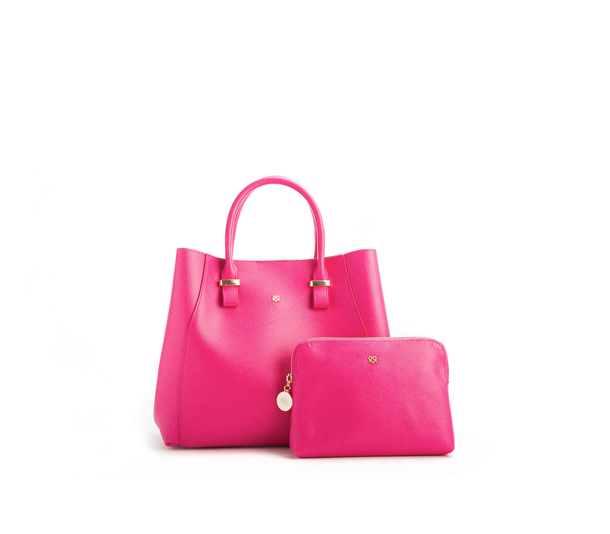 Jane - Hot Pink Vegan Leather Satchel from Gunas New York
