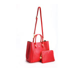 Jane - Red Vegan Leather Satchel from Gunas New York