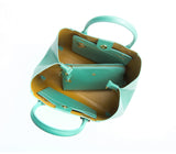 Jane - Tiffany Blue Vegan Leather Satchel from Gunas New York