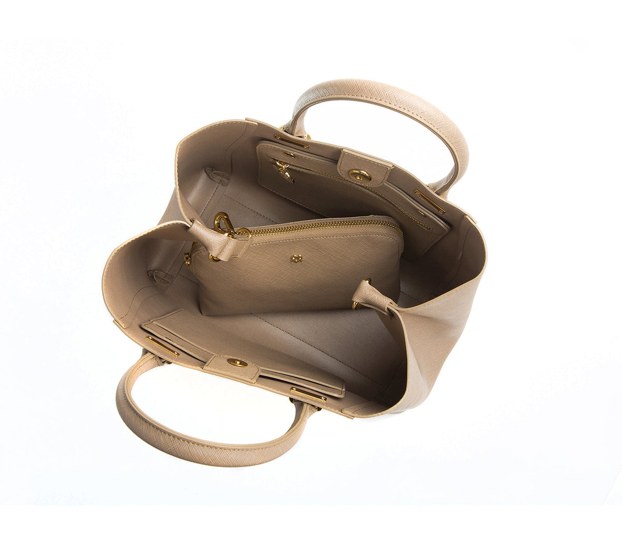 Jane - Light Brown Vegan Leather Satchel from Gunas New York