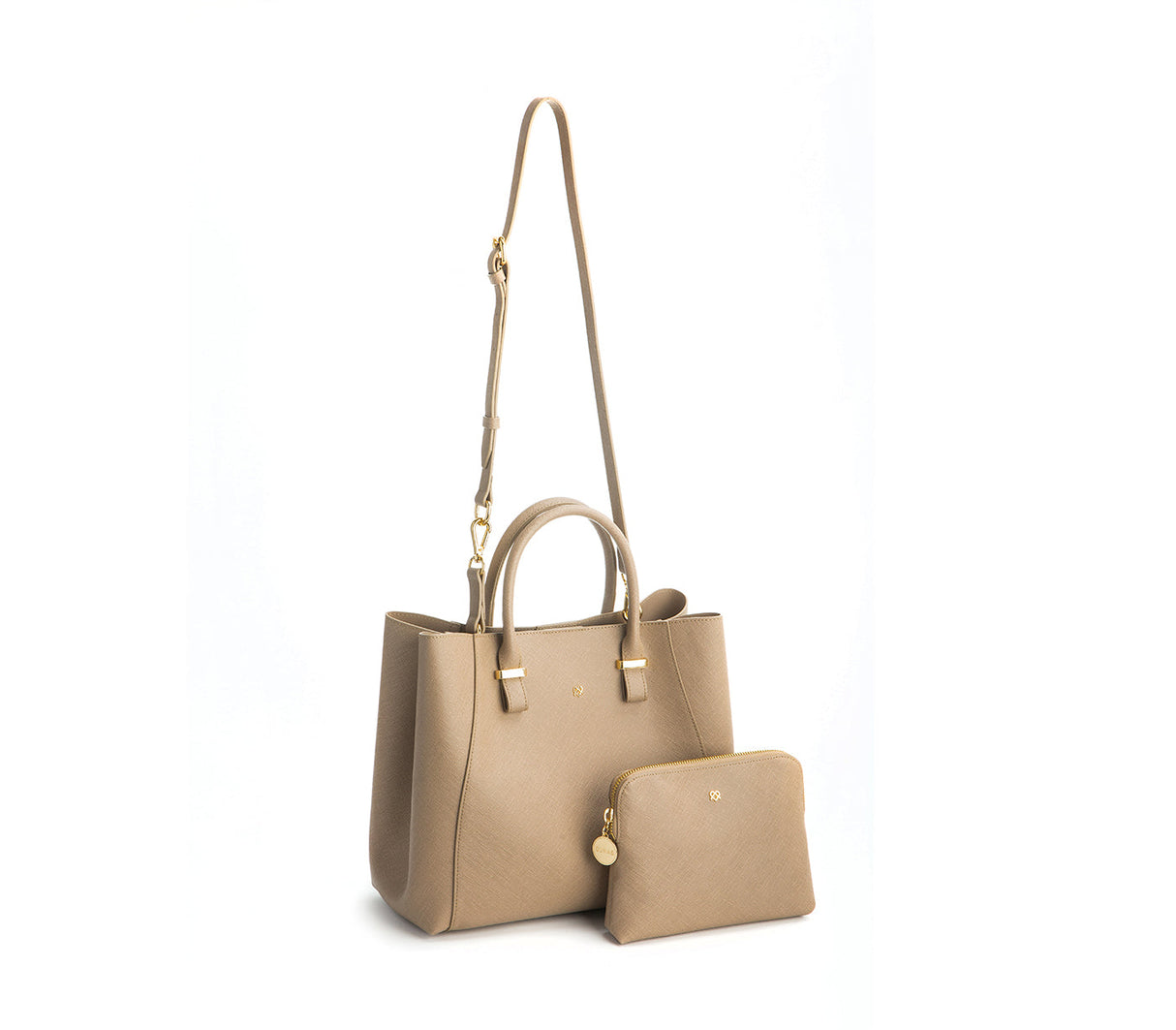 Jane - Light Brown Vegan Leather Satchel from Gunas New York