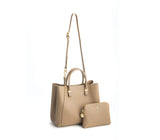 Jane - Light Brown Vegan Leather Satchel from Gunas New York