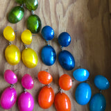 Aqua Blue Aura Glow Jelly Bean Earrings from Leetie Lovendale