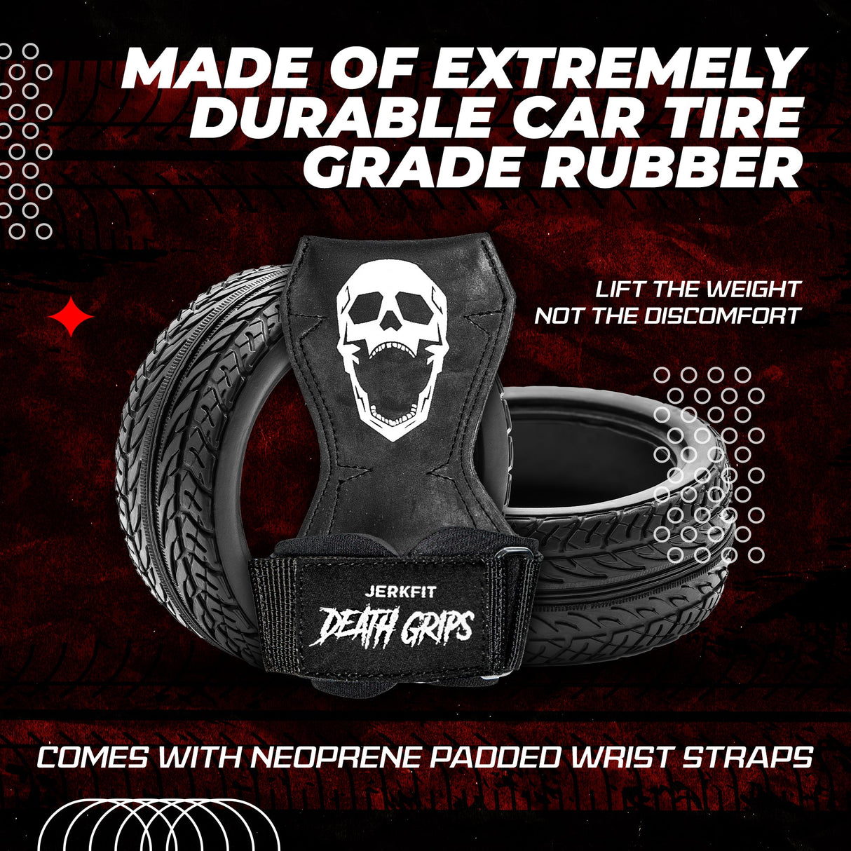 Death Grips Premium Heavy Lifting Straps from JerkFit